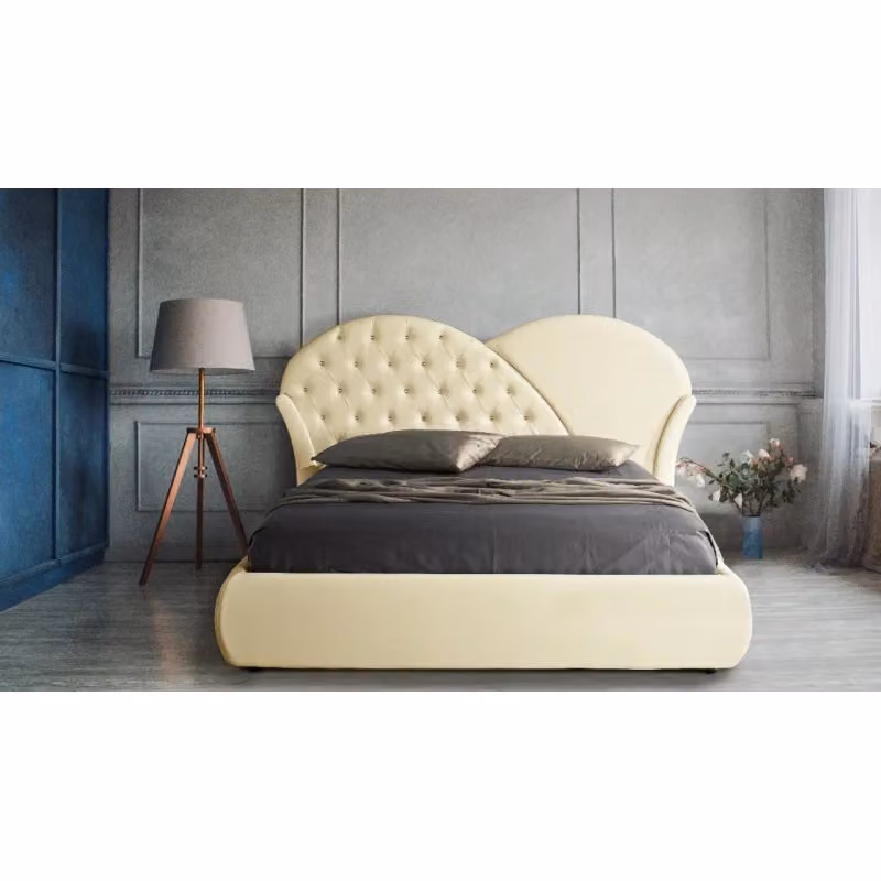 Letto Marubi EFFEZETA ITALIA con contenitore contenitore a sollevamento, colore beige, L/P/H: 160 x 190 x 220 cm – 2