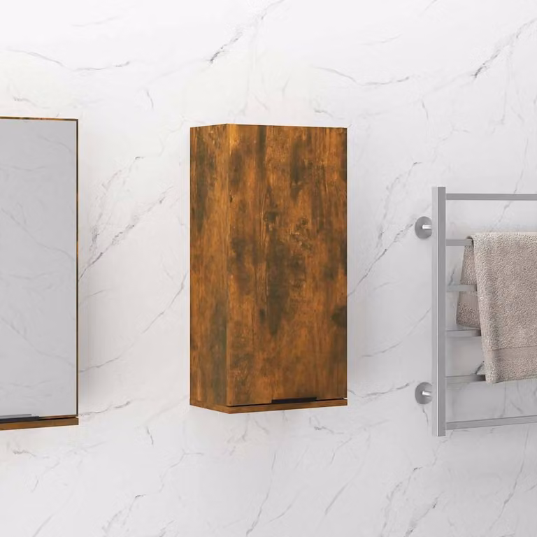 Mobile da bagno a parete vidaXL in rovere fumo moderno L/P/H: 32 x 20 x 67 cm