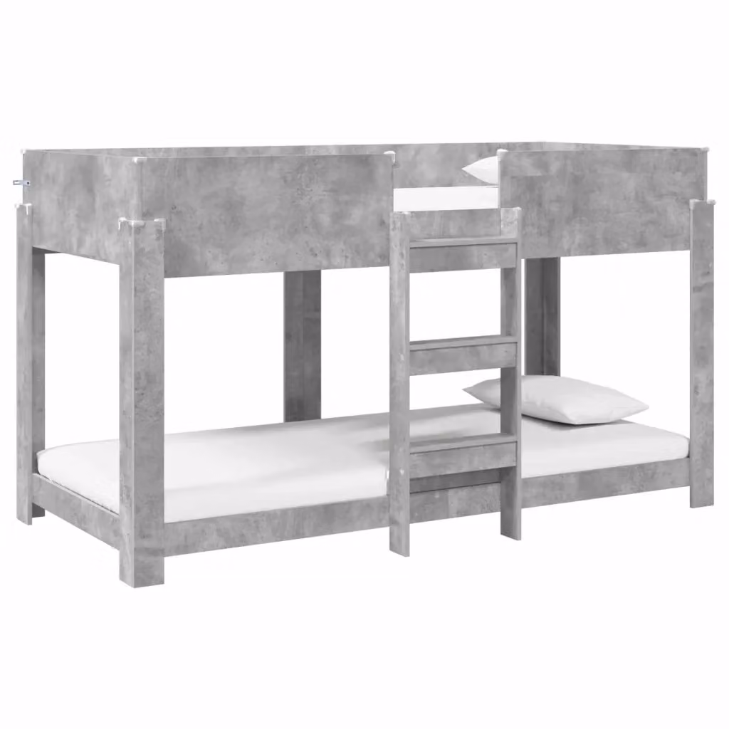 Letto a Castello per Bambini vidaXL in Legno Grigio 90 x 200 cm – 2