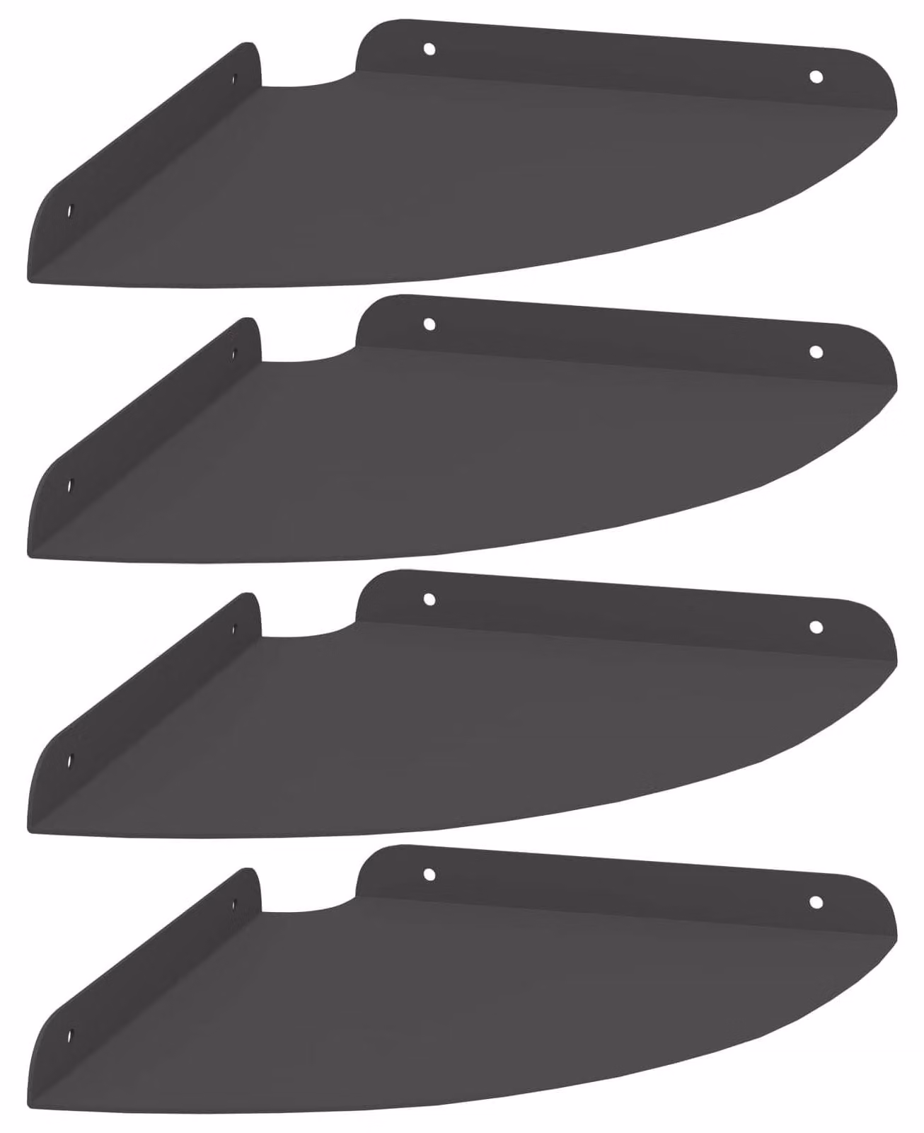 Set di 4 listelli angolari neri