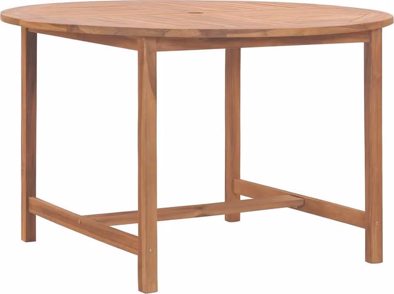 The Living Store tavolo da pranzo da giardino Ø110x75 cm in teak massiccio