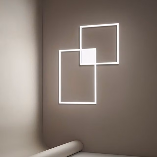 Plafoniera LED Perenz Cross Big moderna disponibile in bianco o nero
