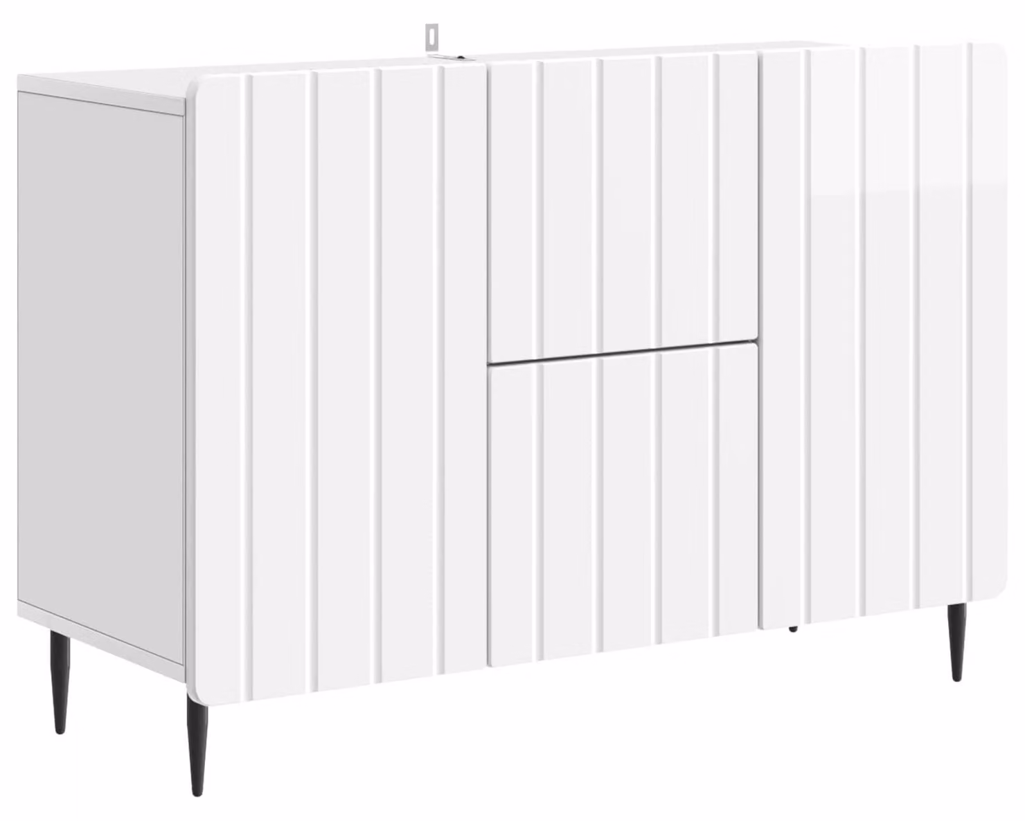 Credenza Bianco Lucido 89 x 34,5 x 62 cm Legno ingegnerizzato
