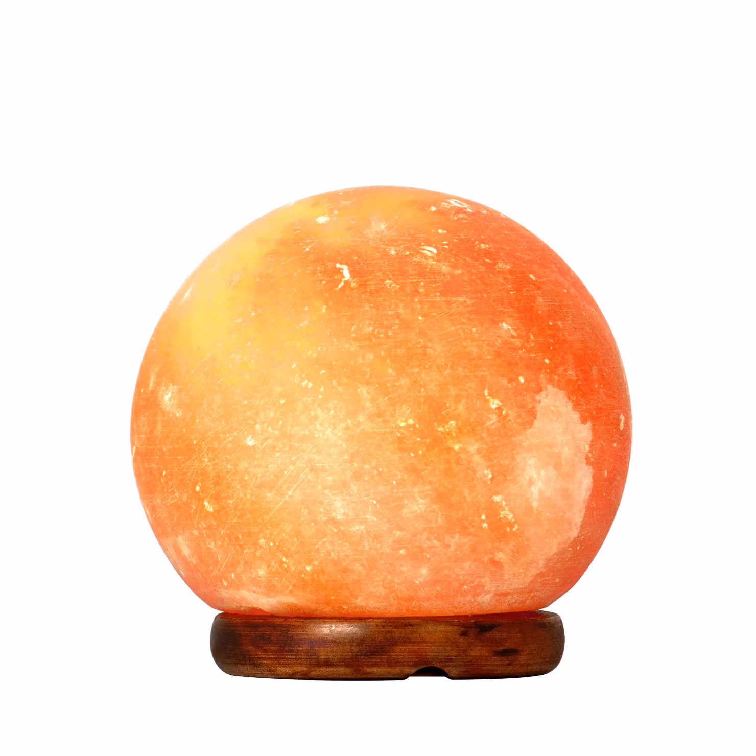 DICTROLUX Lampada di Sale dell'Himalaya Rosa e Multicolore con Dimmer, Base in Legno, Altezza: 17 cm, Diametro: 15 cm