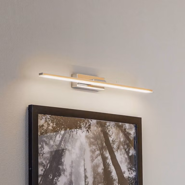 Applique da parete Miroir MCJ, Cromo / Argento, Bagno, Alluminio, Moderno, Applique