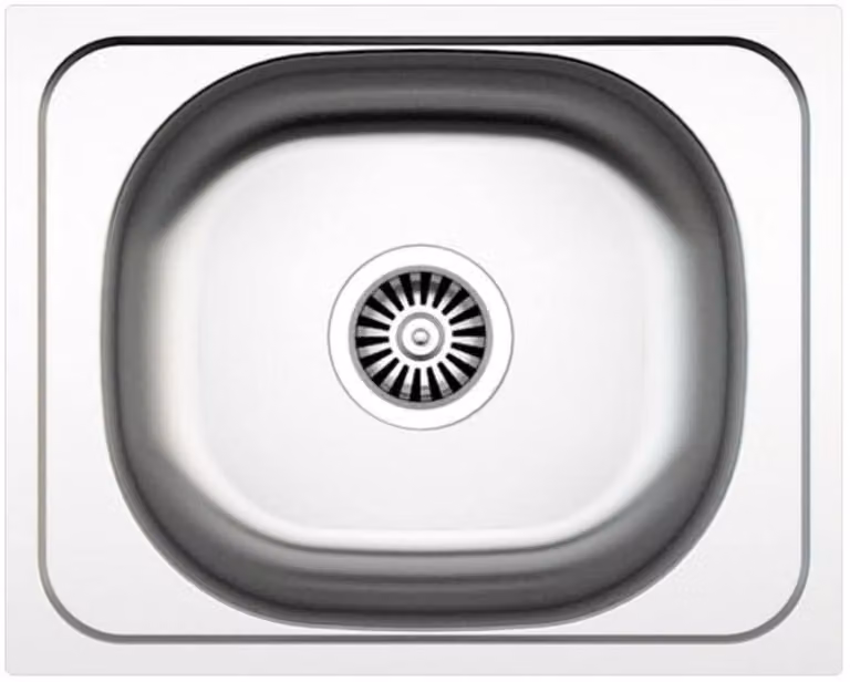 Faizee Home Lavello in acciaio inossidabile 50x40 cm, da incasso, per cucina, con set sifone incluso, color argento