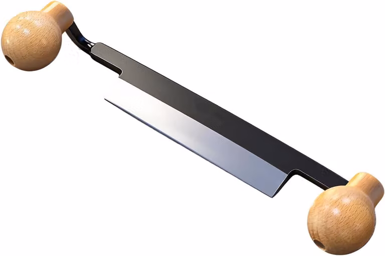 Coltello da intaglio con lama Acciaio al carbonio, lunghezza 15 cm, dotato di due manici in legno, ideale per la lavorazione del legno