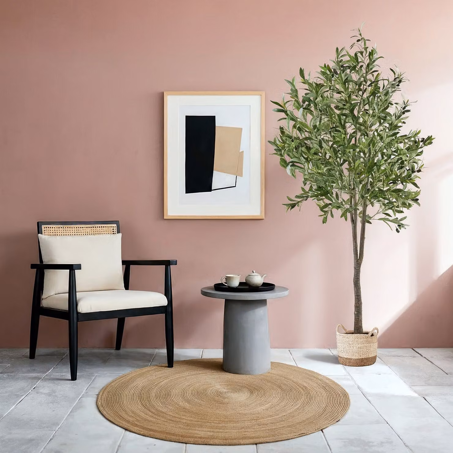 Albero di ulivo artificiale Oleand di tectake, colore verde, Altezza: 180 cm – 1