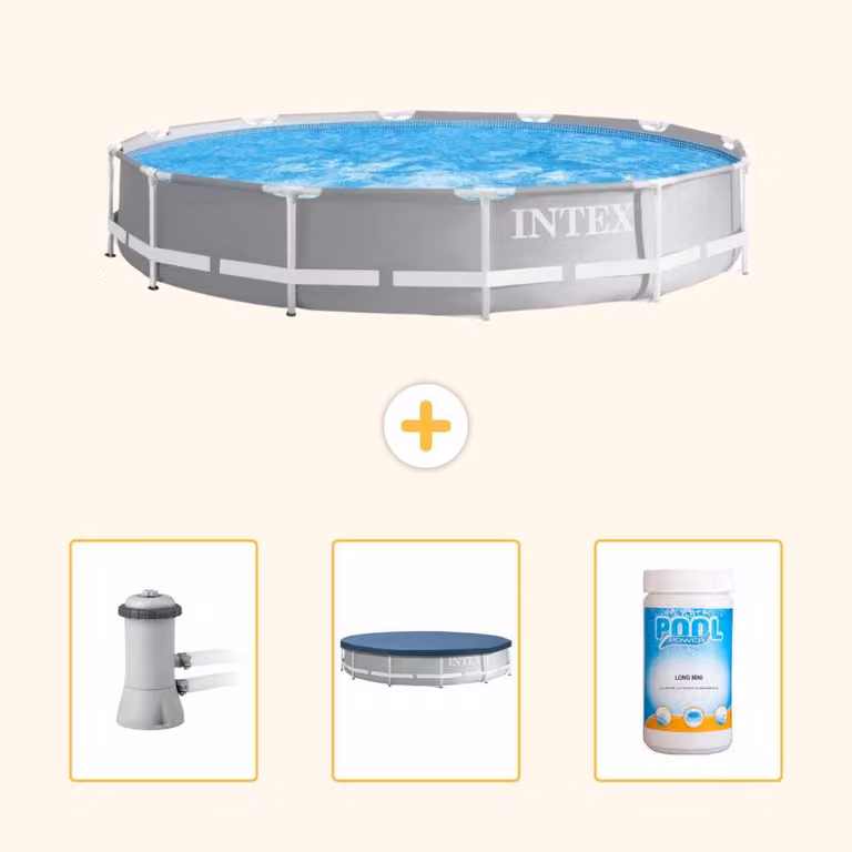 Struttura per piscina a forma di prisma - 366x76 cm - composta da 4 elementi - modello SCB75