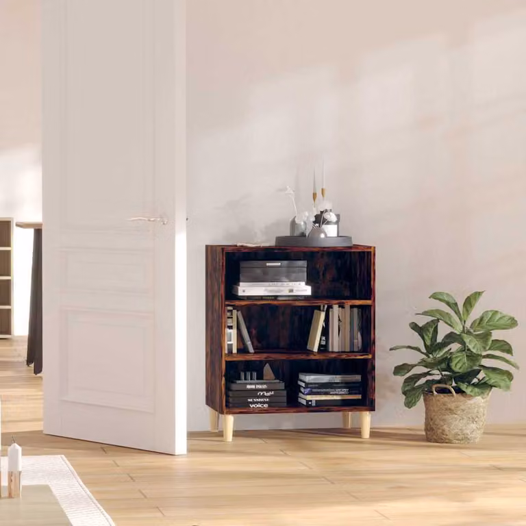 Credenza moderna vidaXL in legno MDF color marrone, L: 57 cm, P: 35 cm, H: 70 cm
