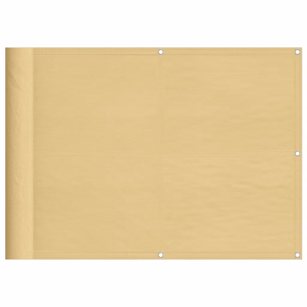 Paravento da Balcone Sabbia 75x400 cm 100% Poliestere Oxford