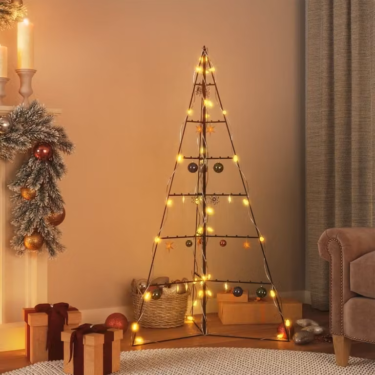 Maison Exclusive - Albero di Natale in metallo per decorazioni Nero 140 cm