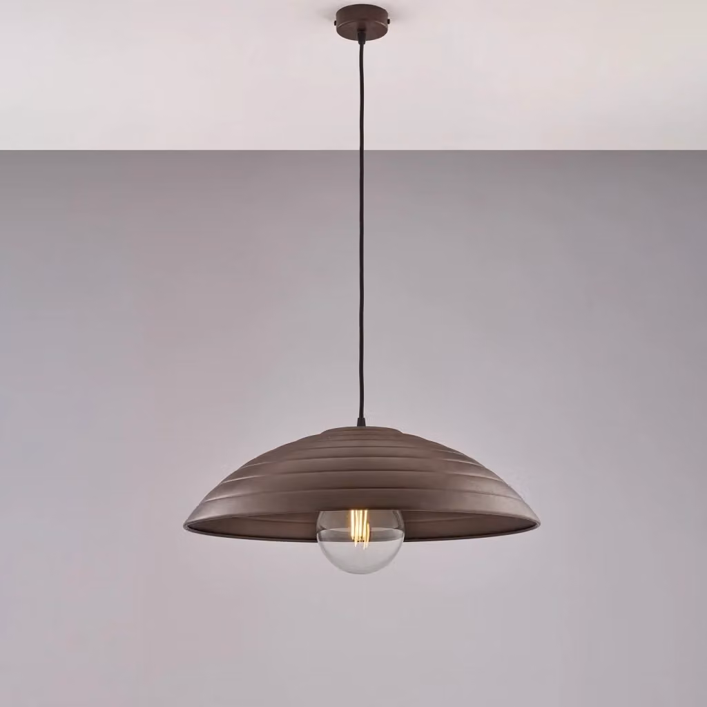 Lampada a sospensione Sender Belight in metallo nero con decoro ruggine e design industriale ad altezza regolabile – 2