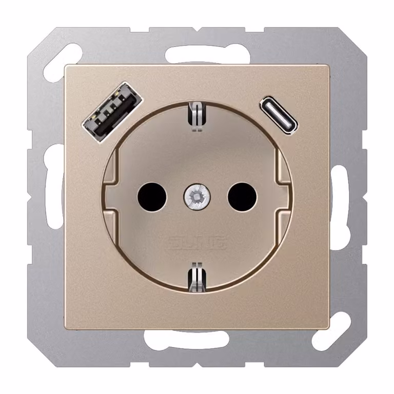 Presa SCHUKO con USB tipo AC - Presa A1520-15CACH