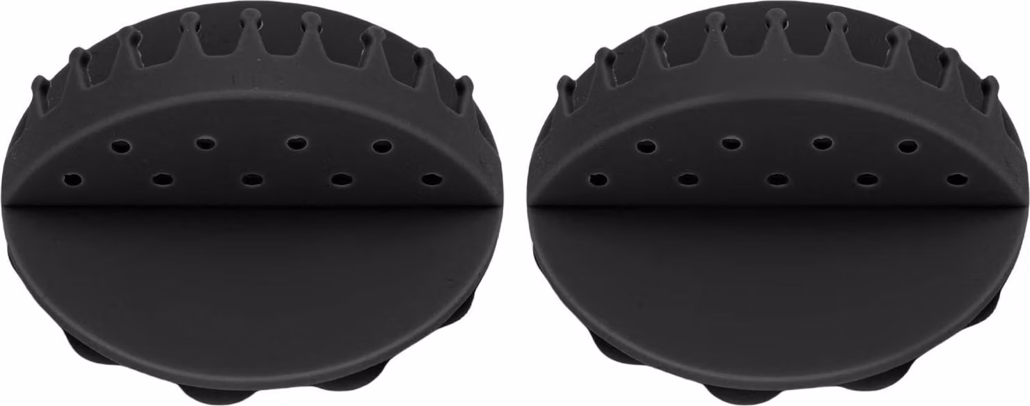 2PCS raccoglitore di capelli da parete Potente ventosa Facile da pulire Raccoglitore per doccia in silicone per bagno Nero