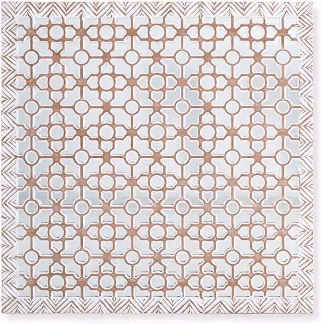 Testiera realizzata in MDF bianco decapato
