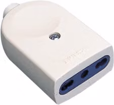 Presa elettrica Scame 2P+T 10/16A bipasso standard italiano per cavo assiale Bianco PP0466R