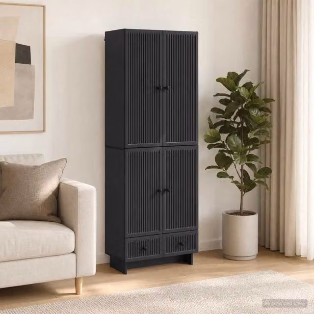 Set di armadi 2 pz Nero Legno ingegnerizzato 3416350