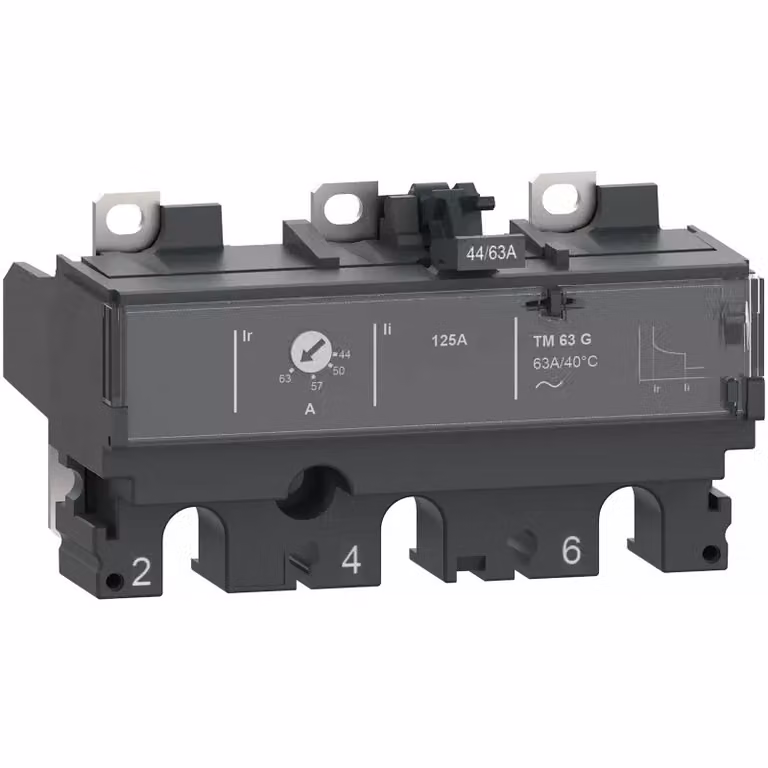 Schneider Electric Dispositivo di sgancio termomagnetico TM250G Protezione generatore 250 A 3P3D per interruttori di potenza ComPacT NSX250 C253MG250