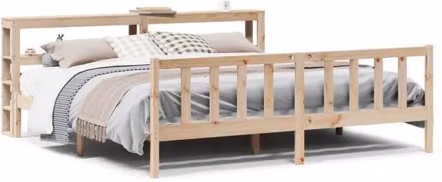 Letto matrimoniale | Letto per adulti | Letto senza Materasso 180x200 cm in Legno Massello di Pino