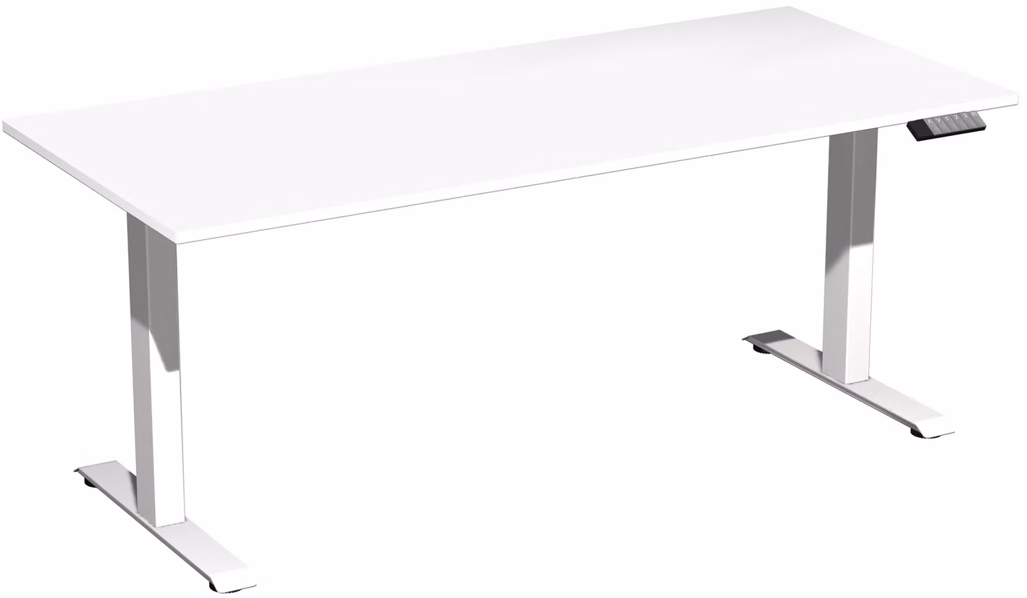 Tavolo elevatore elettrico regolabile in altezza, 1800x800x730-1230, bianco/bianco