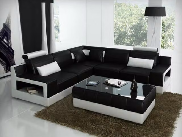 LEDERSOFA USB COUCH BETTFUNKTION GARNITUR WOHNLANDSCHAFT POLSTER Maßfertigung
