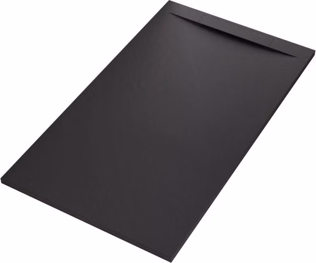 Piatto doccia in marmoresina nero effetto pietra cemento vincent, misura 70x110
