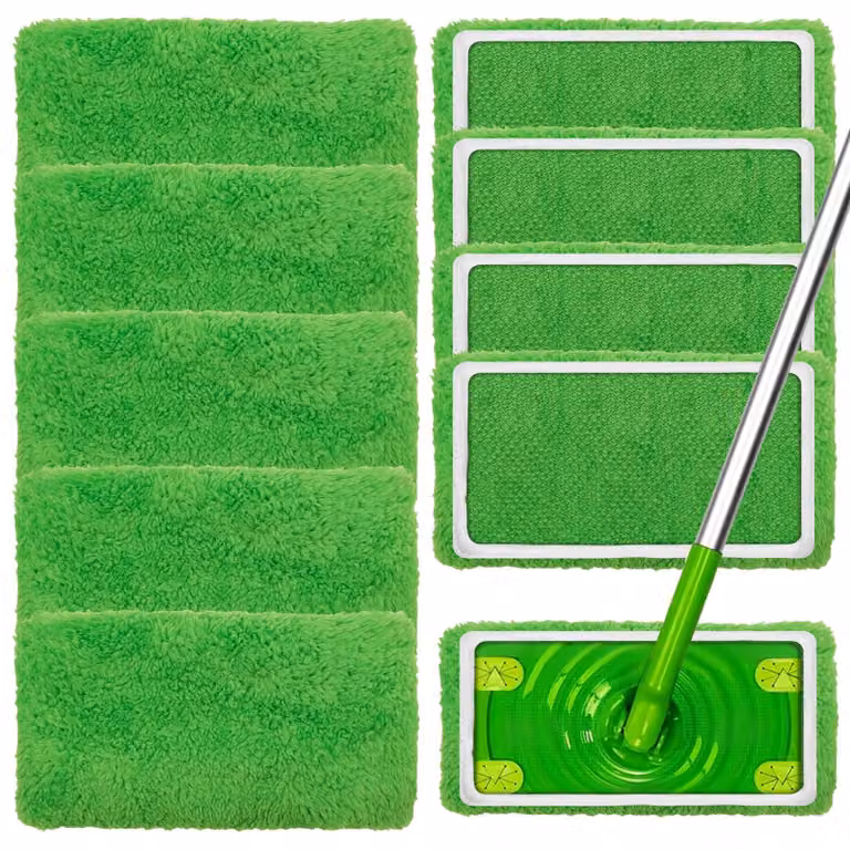 Confezione da 10 salviette umidificate per la pulizia dei pavimenti, compatibili con i mop Swiffer, dimensioni 25x11,5 cm
