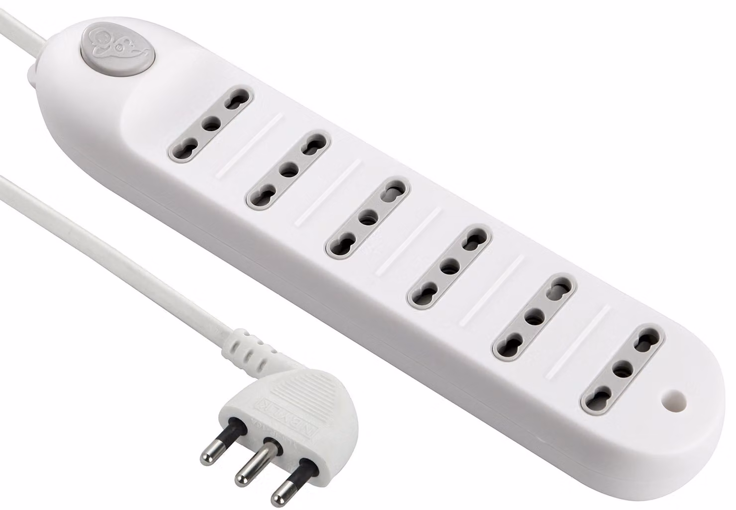 Electraline 62004, ciabatta multipresa con cavo, 6 prese a due poli, 1,5 metri
