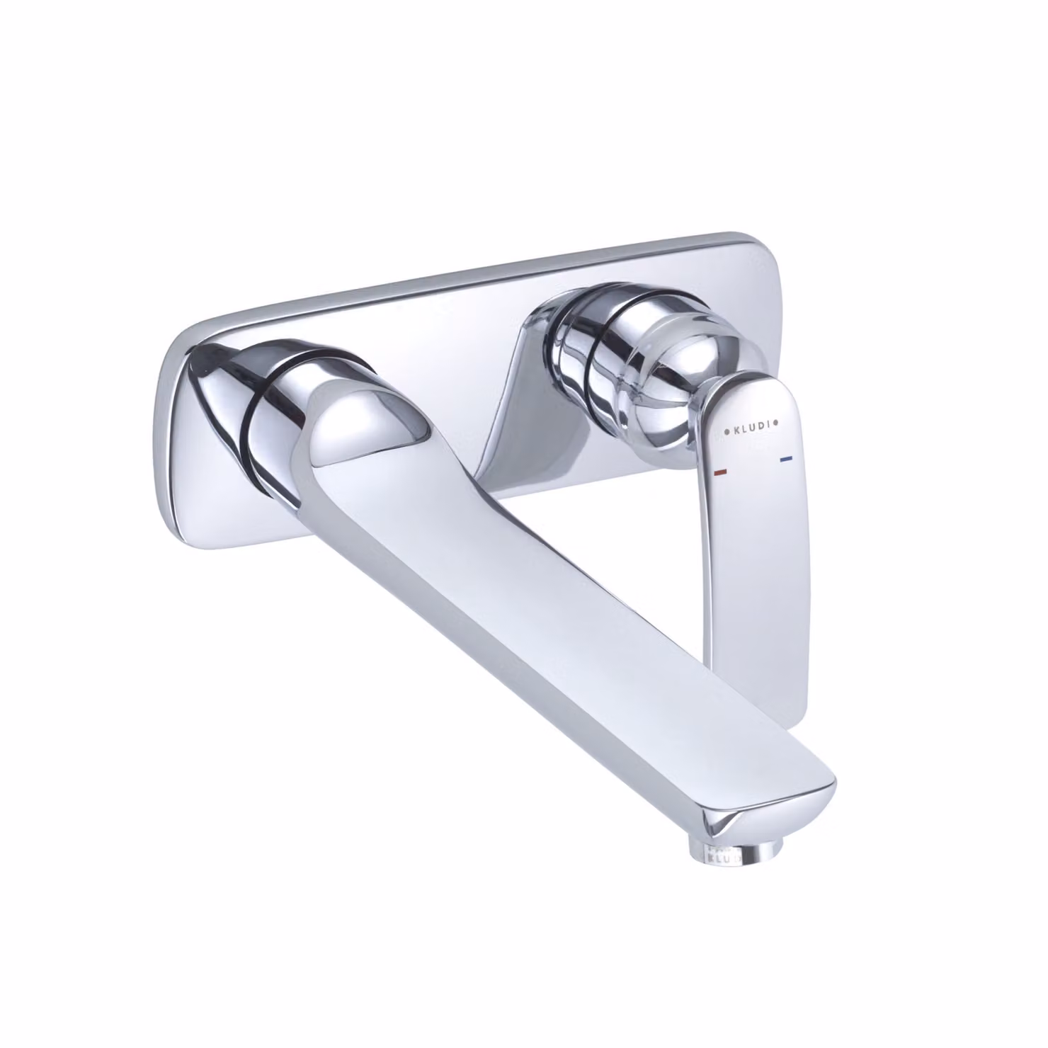 KLUDI BALANCE Mitigeur monocommandé mural encastré pour lavabo à deux trous, saillie bec mural 235mm, 522470575, 522470575