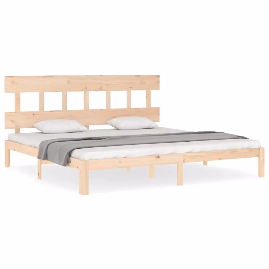 Giroletto vidaXL in legno massello di pino non trattato, colore beige/marrone, L/P: 200 x 200 cm – 2