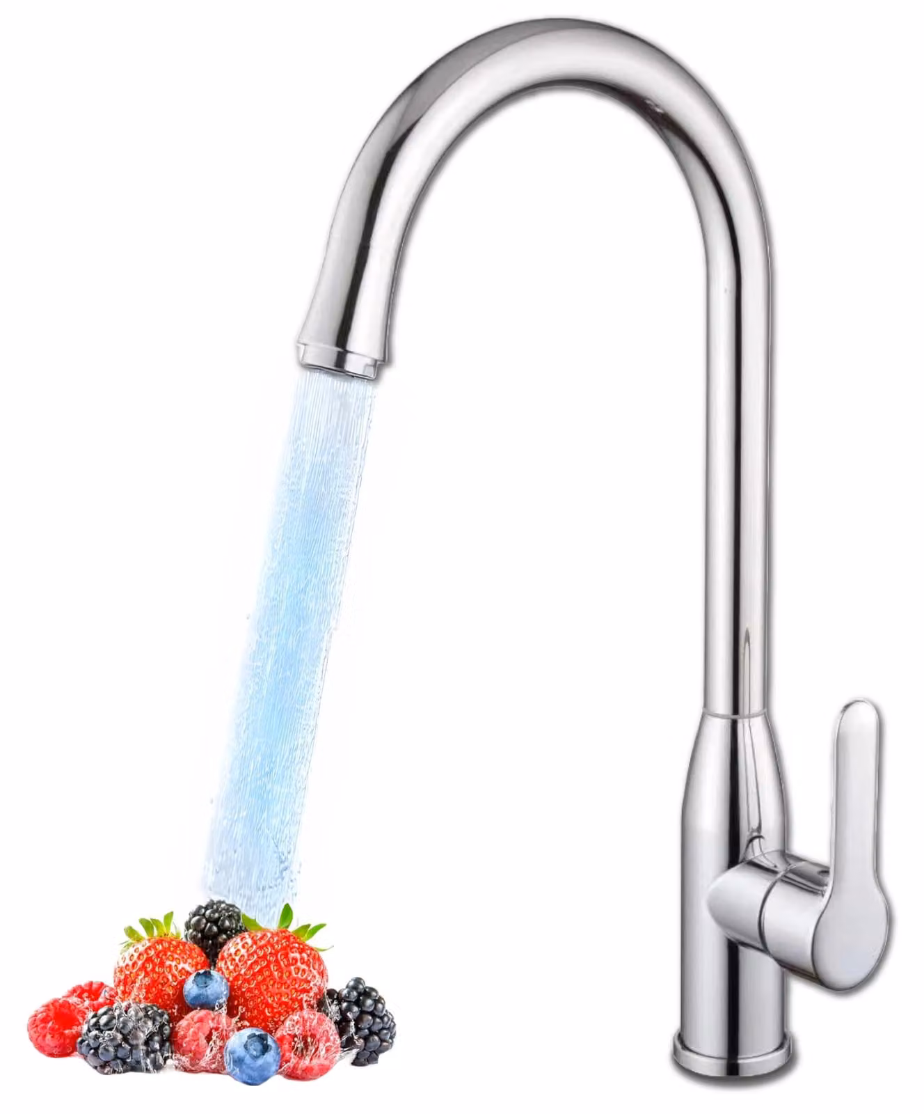 Solidchoice - Rubinetto da cucina con una leva e rotazione a 360°, elegante e resistente