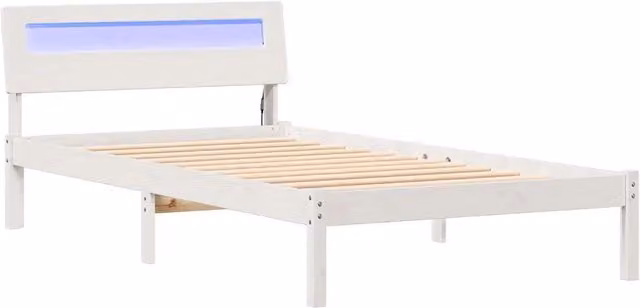 Letto singolo | Letto per adulti | Struttura del letto Bianco 100 x 200 cm Pino massello