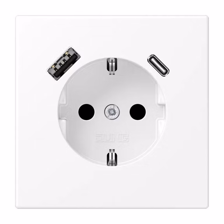 Jung SCHUKO Presa di corrente con USB tipo AC LS1520-15CAWWM (LS1520-15CAWWM)