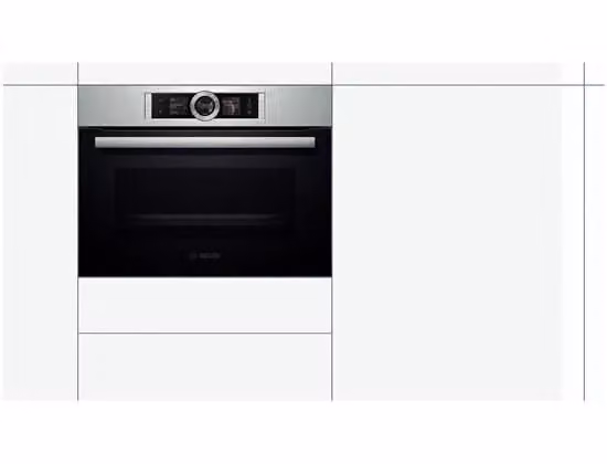 Bosch CSG656BS1 Forno da incasso combinato con vapore da 47 L, Classe A+, Hotair 4D, TFT Touch, colore Nero, L: 59.5 cm, P: 54.8 cm, H: 45.5 cm – 2