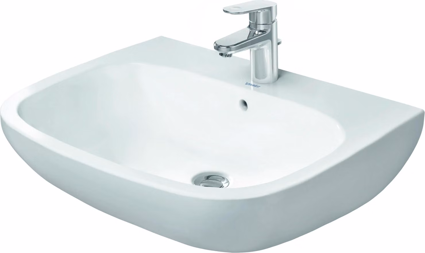Duravit D-Code, lavabo, bianco, lucido, 650 mm, 23106500002, 1 pz.