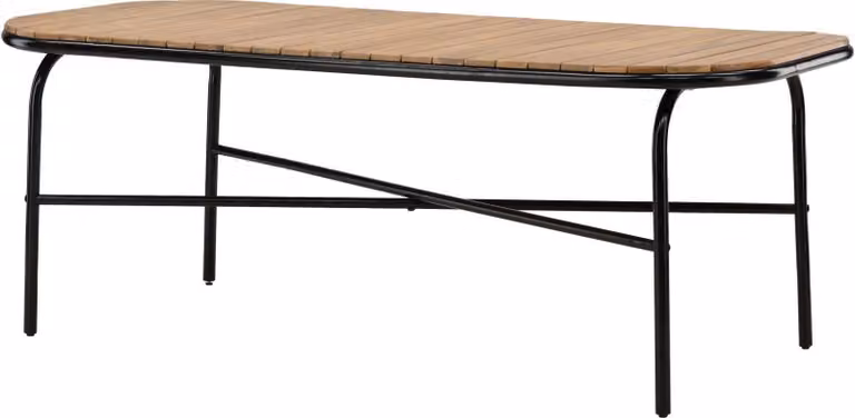 FURNLUX Tavolo da pranzo Holmbeck Marrone e Nero 90cm / Colore principale: Marrone / Dimensioni: 90 x 200 x 75 cm