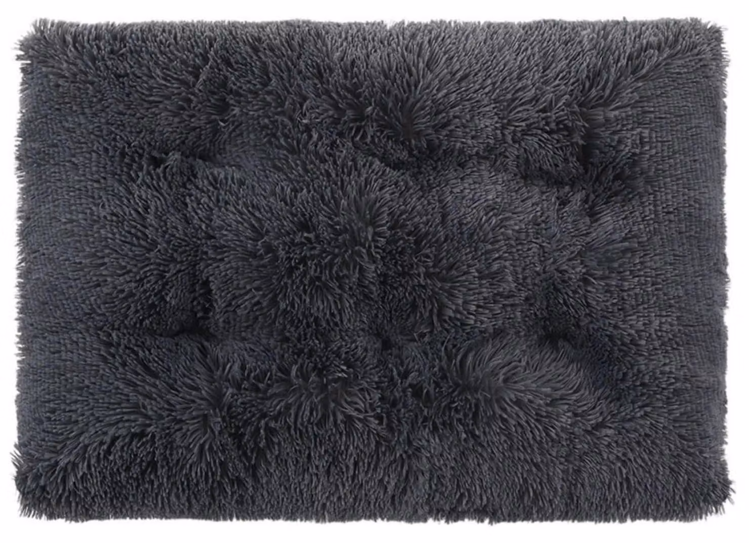 Cuccia per cani rettangolare, in peluche, morbida e calda, color grigio scuro, taglia XS, 45x30 cm. Adatta anche per gatti
