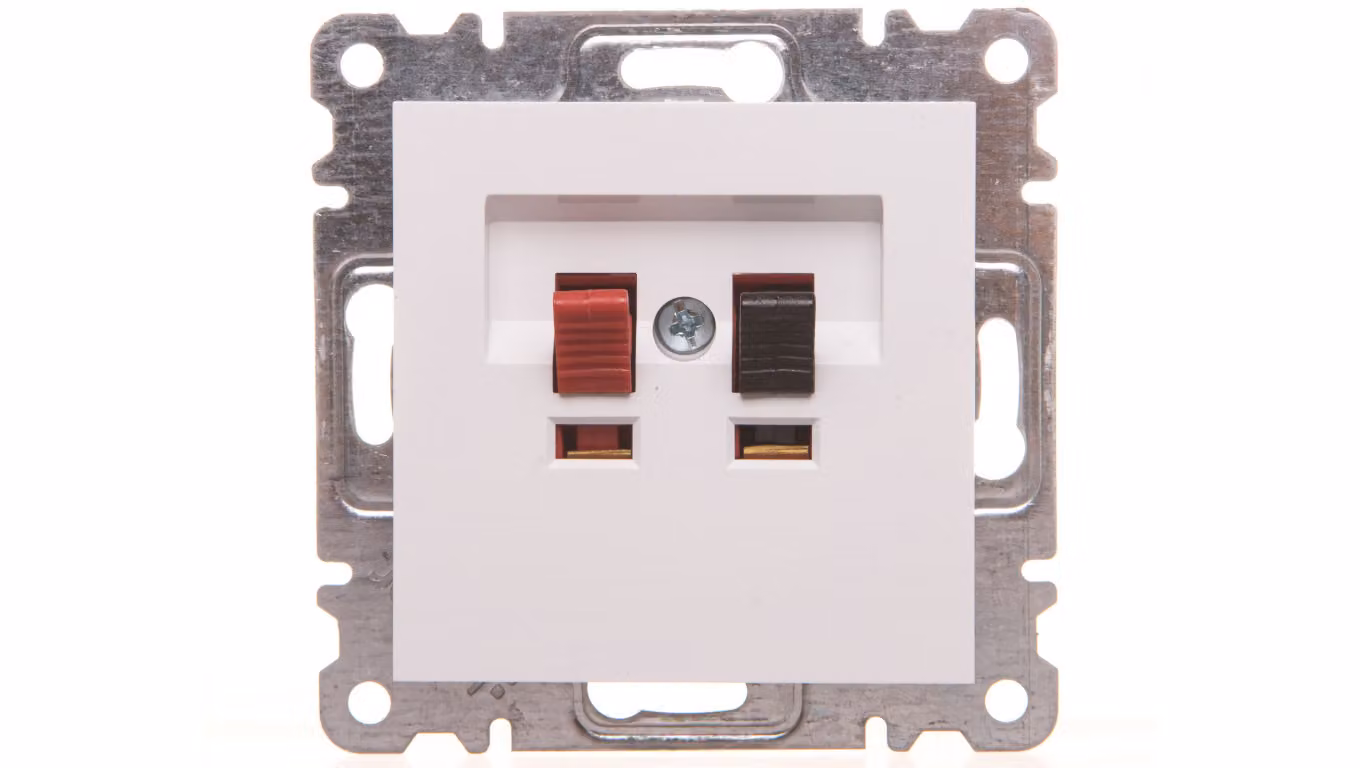 LUMINA2 Presa per altoparlante bianca WL3310