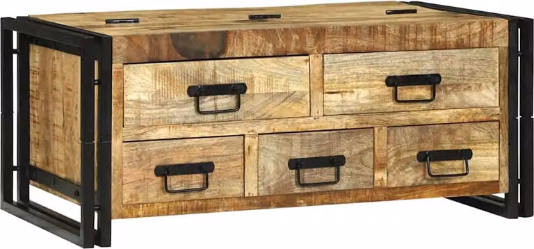 Tavolino da salotto Marrone Legno di mango massello
