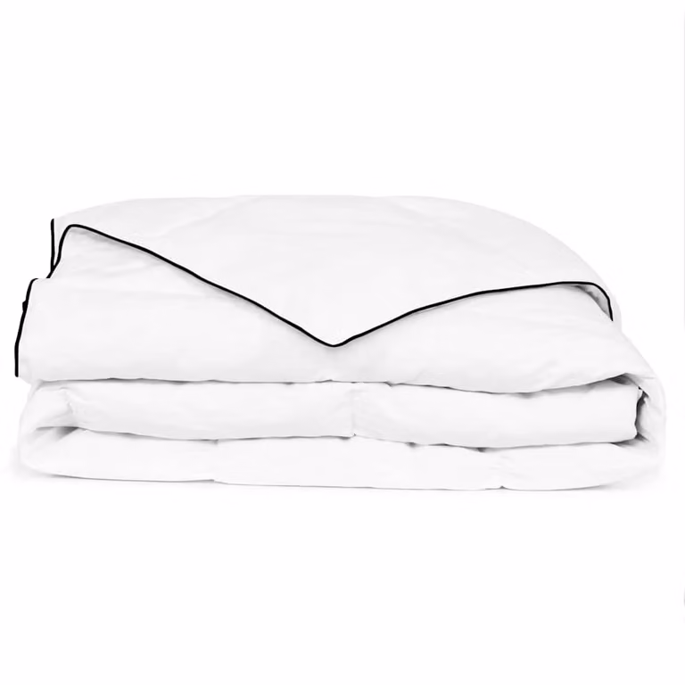 Piumone invernale vidaXL in piuma e fibra, traspirante, Bianco, L 240 x P 220 cm