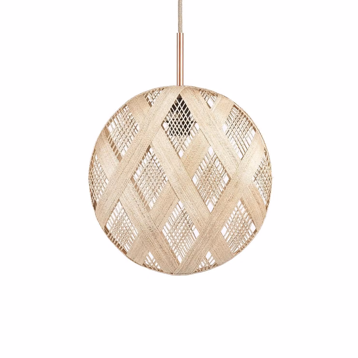 Forestier Lampada a sospensione Chanpen M, dimmerabile, Crema / Ambra, Soggiorno / Sala da pranzo, Design, Lampada a sospensione