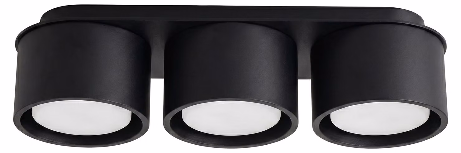 Plafoniera MODO 3 nera Gx53 3xGx53 10W in alluminio 8,2x10,4x32,4 cm Sollux Lighting