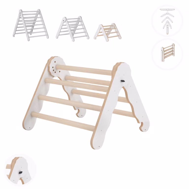 MAMOI® Triangolo da arrampicata per bambini | Scala da arrampicata in legno | Triangolo da arrampicata Montessori multifunzionale | Piramide da arrampicata | CE | 100% ECO |