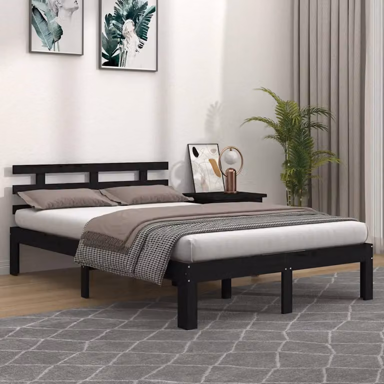 vidaXL Giroletto in legno massello di pino nero L/P: 200 x 200 cm