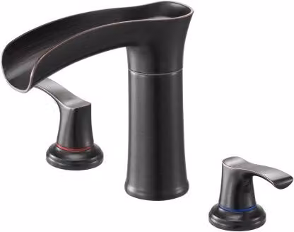 Miscelatore per Vasca da Bagno VEVOR in Lega di Zinco con 3 Fori e 2 Maniglie, Disponibile in Bronzo o Nero