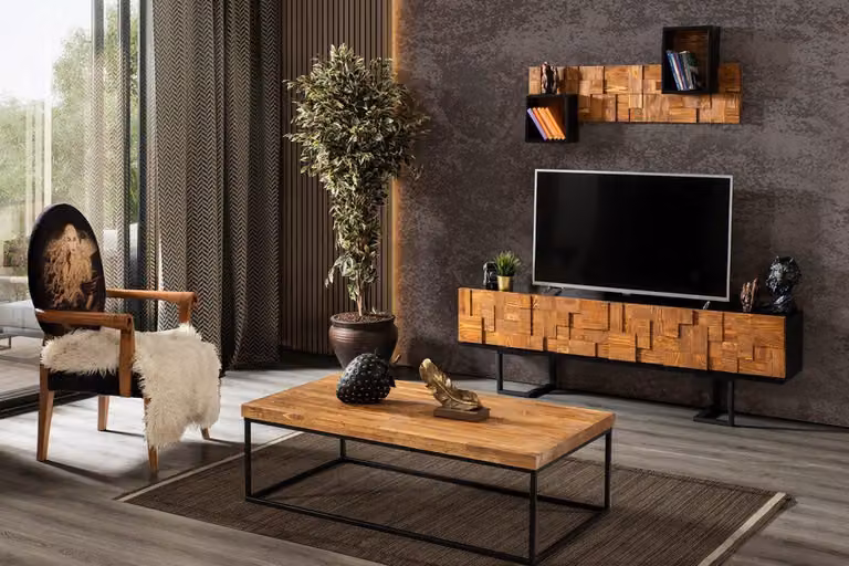 Moderne Massivholzmöbel Couchtisch RTV TV-Ständer Wohnzimmergarnitur-