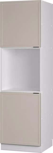 Mobile per forno da incasso Fame-Line GrigioBeige/Bianco 60 cm con ripiano aperto Vicco