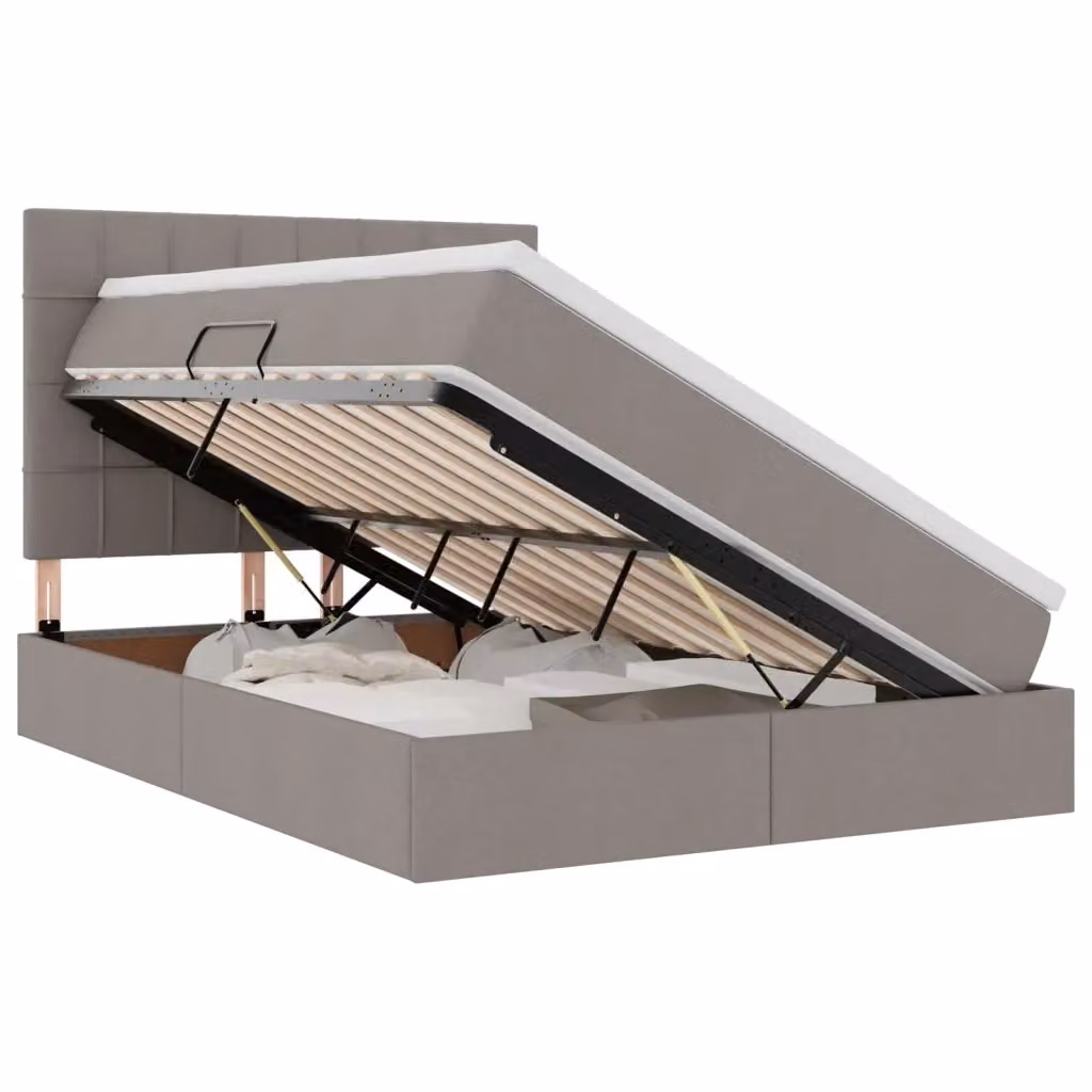 Letto con contenitore e materasso Talpa vidaXL in tessuto, L/P: 140 x 200 cm – 2
