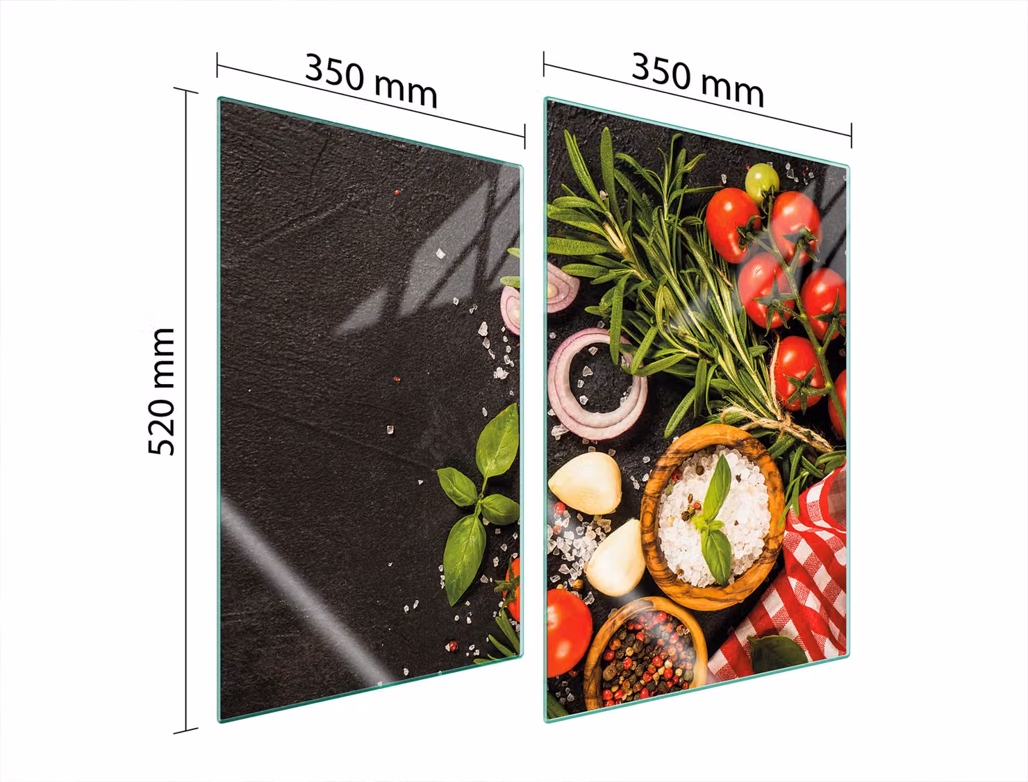 Piastre coprifornelli 2 pezzi 35x52 coprifornelli in Vetroceramica tagliere di vetro cucina ardesia